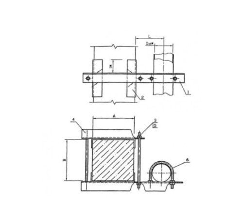 Крепления трубопроводов к железобетонным балкам в Кобрине