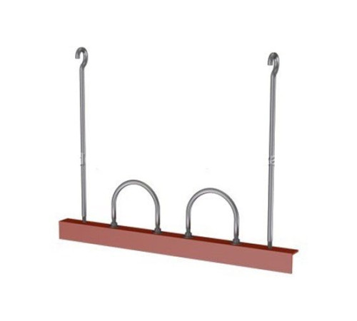 Подвески двух труб на опорном уголке в Кобрине