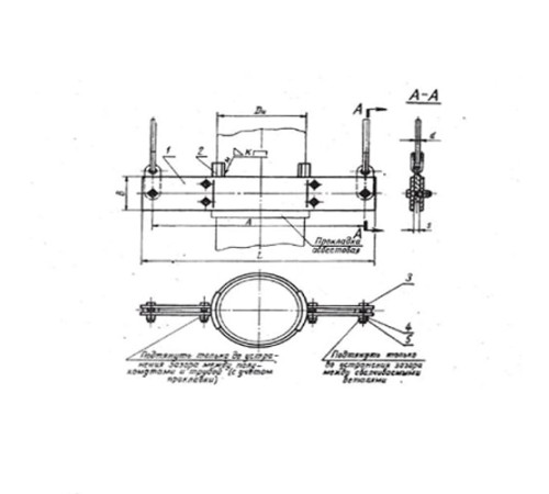 Хомуты укороченные подвесок трубопроводов в Кобрине