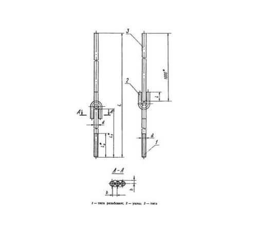 Тяги шарнирные резьбовые для подвесок трубопроводов в Кобрине