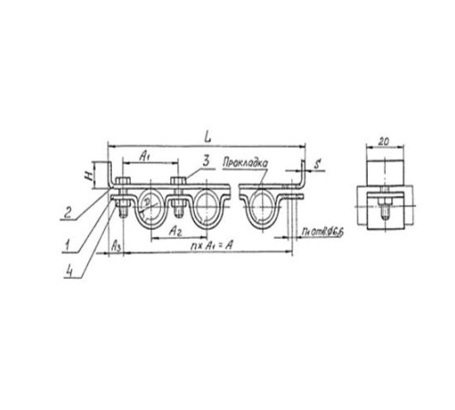 Подвески судовых трубопроводов Тип 7 в Кобрине