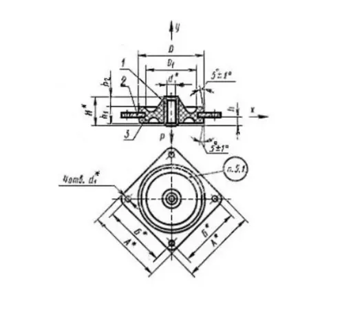Амортизаторы приборные резинометаллические пластинчатые в Кобрине