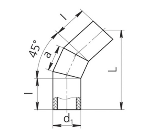 Оболочки на теплоизоляционные отводы 45° в Кобрине
