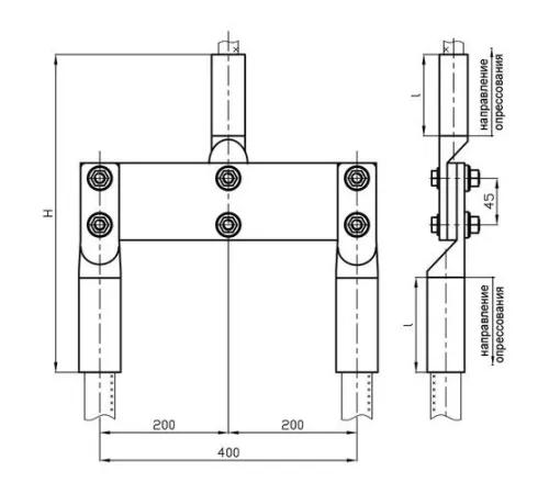 Переходные зажимы ППТ для ЛЭП в Кобрине и Беларуси