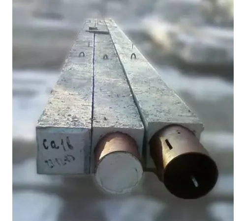 Сваи квадратного сечения с круглой полостью в Кобрине