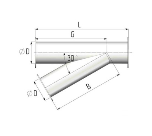 Титановые неравнопроходные косые тройники в Кобрине